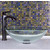 Crystalline Glass Vessel Sink Set Linus Vessel Faucet Set