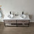 Vinnonva Murcia 72'' W Freestanding Double Sink Bathroom Vanity in Mexican Oak with Matte Black Frame, White Composite Grain Stone Countertop, and Vessel Sinks, 72'' Mexican Oak / Matte Black Overhead View