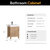 Vinnonva Leon 24'' W Freestanding Single Bathroom Vanity in Fir Wood Brown with Lightning White Composite Sink Top, 24'' Brown w/ White Top Dimensions