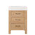 Vinnonva Leon 24'' W Freestanding Single Bathroom Vanity in Fir Wood Brown with Lightning White Composite Sink Top, 24'' Brown w/ White Top Product View 2