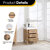 Vinnonva Leon 24'' W Freestanding Single Bathroom Vanity Set in Fir Wood Brown with Lightning White Composite Sink Top, and Mirror, 24'' Brown w/ White Top Set w/ Mirror Product Details