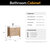 Vinnonva Leon 36'' W Freestanding Single Bathroom Vanity in Fir Wood Brown with Lightning White Composite Sink Top, 36'' Brown w/ White Top Dimensions