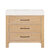 Vinnonva Leon 36'' W Freestanding Single Bathroom Vanity in Fir Wood Brown with Lightning White Composite Sink Top, 36'' Brown w/ White Top Product View 2