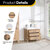 Vinnonva Leon 36'' W Freestanding Single Bathroom Vanity in Fir Wood Brown with Lightning White Composite Sink Top, 36'' Brown w/ White Top Product Details