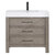 Vinnonva Leon 36'' W Freestanding Single Bathroom Vanity in Fir Wood Grey with Lightning White Composite Sink Top, 36'' Grey w/ White Top Product View
