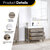 Vinnonva Leon 36'' W Freestanding Single Bathroom Vanity Set in Fir Wood Grey with Lightning White Composite Sink Top, and Mirror, 36'' Grey w/ White Top Set w/ Mirror Product Details