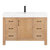 Vinnonva Leon 48'' W Freestanding Single Bathroom Vanity in Fir Wood Brown with Lightning White Composite Sink Top, 48'' Brown w/ White Top Product View