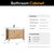 Vinnonva Leon 48'' W Freestanding Single Bathroom Vanity in Fir Wood Brown with Lightning White Composite Sink Top, 48'' Brown w/ White Top Dimensions