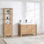 Vinnonva Leon 48'' W Freestanding Single Bathroom Vanity in Fir Wood Brown with Lightning White Composite Sink Top, 48'' Brown w/ White Top Lifestyle View