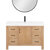 Vinnonva Leon 48'' W Freestanding Single Bathroom Vanity Set in Fir Wood Brown with Lightning White Composite Sink Top, and Mirror, 48'' Brown w/ White Top Set w/ Mirror Product View