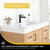 Vinnonva Leon 48'' W Freestanding Single Bathroom Vanity Set in Fir Wood Brown with Lightning White Composite Sink Top, and Mirror, 48'' Brown w/ White Top Set w/ Mirror Sink View