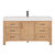 Vinnonva Leon 60'' W Freestanding Single Bathroom Vanity in Fir Wood Brown with Lightning White Composite Sink Top, 60'' Brown w/ White Top Product View