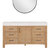 Vinnonva Leon 60'' W Freestanding Single Bathroom Vanity Set in Fir Wood Brown with Lightning White Composite Sink Top, and Mirror, 60'' Brown w/ White Top Set w/ Mirror Product View 2