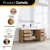 Vinnonva Leon 60'' W Freestanding Single Bathroom Vanity Set in Fir Wood Brown with Lightning White Composite Sink Top, and Mirror, 60'' Brown w/ White Top Set w/ Mirror Product Details