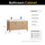Vinnonva Leon 60'' W Freestanding Double Bathroom Vanity in Fir Wood Brown with Lightning White Composite Sink Top, 60'' Brown w/ White Top Dimensions