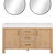 Vinnonva Leon 60'' W Freestanding Double Bathroom Vanity Set in Fir Wood Brown with Lightning White Composite Sink Top and Mirrors, 60'' Brown w/ White Top Set w/ Mirrors Product View 2