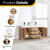 Vinnonva Leon 60'' W Freestanding Double Bathroom Vanity Set in Fir Wood Brown with Lightning White Composite Sink Top and Mirrors, 60'' Brown w/ White Top Set w/ Mirrors Product Details