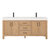 Vinnonva Leon 72'' W Freestanding Double Bathroom Vanity in Fir Wood Brown with Lightning White Composite Sink Top, Brown w/ White Top Product View