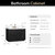 Vinnonva Cadiz 48'' W Freestanding Single Bathroom Vanity in Fir Wood Black with Lightning White Composite Top, and Sink, 48'' Black w/ White Top Dimensions