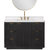 Vinnonva Cadiz 48'' W Freestanding Single Bathroom Vanity Set in Fir Wood Black with Lightning White Composite Top, Sink, and Mirror, 48'' Black w/ White Top Set w/ Mirror Product View