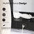 Vinnonva Cadiz 48'' W Freestanding Single Bathroom Vanity Set in Fir Wood Black with Lightning White Composite Top, Sink, and Mirror, 48'' Black w/ White Top Set w/ Mirror Multi Functional Design