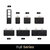 Vinnonva Cadiz 48'' W Freestanding Single Bathroom Vanity Set in Fir Wood Black with Lightning White Composite Top, Sink, and Mirror, 48'' Black w/ White Top Set w/ Mirror Full Series