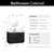 Vinnonva Cadiz 48'' W Freestanding Single Bathroom Vanity Set in Fir Wood Black with Lightning White Composite Top, Sink, and Mirror, 48'' Black w/ White Top Set w/ Mirror Dimensions