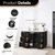 Vinnonva Cadiz 48'' W Freestanding Single Bathroom Vanity Set in Fir Wood Black with Lightning White Composite Top, Sink, and Mirror, 48'' Black w/ White Top Set w/ Mirror Product Details