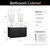 Vinnonva Cadiz 60'' W Freestanding Double Bathroom Vanity Set in Fir Wood Black with Lighting White Composite Top, Sinks, and Mirrors, 60'' Black w/ White Top Set w/ Mirrors Dimensions