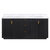 Vinnonva Cadiz 72'' W Freestanding Double Bathroom Vanity in Fir Wood Black with Lighting White Composite Top and Sinks, 72'' Black w/ White Top Product Front View