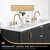 Vinnonva Cadiz 72'' W Freestanding Double Bathroom Vanity in Fir Wood Black with Lighting White Composite Top and Sinks, 72'' Black w/ White Top Sink View