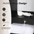 Vinnonva Cadiz 72'' W Freestanding Double Bathroom Vanity Set in Fir Wood Black with Lighting White Composite Top, Sinks, and Mirrors, 72'' Black w/ White Top Set w/ Mirrors Multi Functional Design
