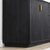 Vinnonva Cadiz 72'' W Freestanding Double Bathroom Vanity Set in Fir Wood Black with Lighting White Composite Top, Sinks, and Mirrors, 72'' Black w/ White Top Set w/ Mirrors Base View