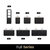 Vinnonva Cadiz 72'' W Freestanding Double Bathroom Vanity Set in Fir Wood Black with Lighting White Composite Top, Sinks, and Mirrors, 72'' Black w/ White Top Set w/ Mirrors Full Series