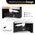 Vinnonva Cadiz 84'' W Freestanding Double Bathroom Vanity Set in Fir Wood Black with Lighting White Composite Top, Sinks, and Mirrors, 84'' Black w/ White Top Set w/ Mirrors Multi Functional Design