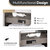 Vinnonva Cadiz 84'' W Freestanding Double Bathroom Vanity in Fir Wood Grey with Lighting White Composite Top and Sinks, 84'' Grey w/ White Top Multi Functional Design