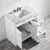 White - No Mirror - Top View Drawers Open