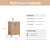 Vinnonva Gela 24'' W Freestanding Single Sink Bathroom Vanity in Fir Wood Brown with Drop-In White Ceramic Basin, 24'' Brown Dimensions