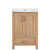 Vinnonva Gela 24'' W Freestanding Single Sink Bathroom Vanity in Fir Wood Brown with Drop-In White Ceramic Basin, 24'' Brown Product View 2