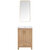 Vinnonva Gela 24'' W Freestanding Single Sink Bathroom Vanity Set in Fir Wood Brown with Drop-In White Ceramic Basin and Mirror, 24'' Brown Set w/ Mirror Product View 2