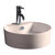Wells Sinkware China Luxe Collection- Geometrix Above Counter Round Bathroom Sink Bisque