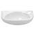 Whitehaus Small Wall Mounted China Bath Basin with Single Faucet Hole on Right Side