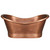 Whitehaus Bathhaus Collection Handmade Copper Double Ended Freestanding Bathtub with Hammered Exterior, Lightly Hammered Interior and No Overflow in Hammered Copper, 71" W x 32" D x 33" H