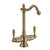 Whitehaus Point of Use Hot/Cold Water Drinking Faucet with Traditional Swivel Spout, Antque Brass