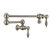 Whitehaus Vintage III Plus Wall Mounted Retractable Spout Pot Filler with Lever Handles, Brushed Nickel