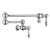Whitehaus Vintage III Plus Wall Mounted Retractable Spout Pot Filler with Lever Handles, Polished Chrome