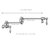 Whitehaus Vintage III Plus Wall Mounted Retractable Spout Pot Filler with Lever Handles, Full Spout Reach