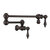 Whitehaus Vintage III Plus Wall Mounted Retractable Spout Pot Filler with Lever Handles, Oil Rubbed Bronze