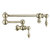 Whitehaus Vintage III Plus Wall Mounted Retractable Spout Pot Filler with Lever Handles, Polished Nickel
