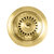 Whitehaus Noah Plus 3-1/2'' Diameter Round Stainless Steel Basket Strainer, Brass